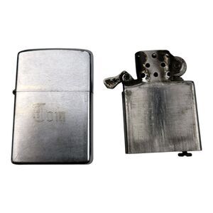Vintage 1974 Zippo Lighter Engraved Tom Christmas Working